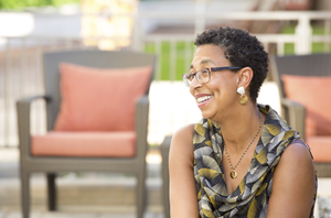 Woman smiling